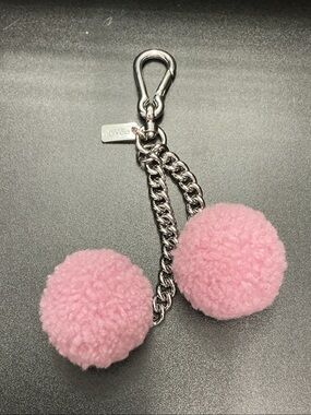 Coach Shearling 🍒 Pom Pom Bag Charm Like New